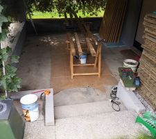 Aménagement sous la terrasse pour l'installation d'un spa