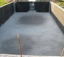 Remplissage du beton
