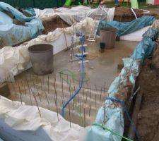 Nettoyage de la dalle:
Retirer la terre
Vidé l'eau
Rinçage de landalle