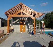 Construction toiture du pool-house