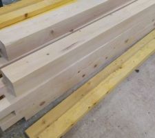 Préparation du bois pour la structure du local technique