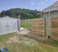Démolition / ouverture d'un mur de clôture pour accès des engins