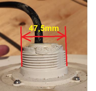 Le diamtre du filetage du projecteur d'origine GA