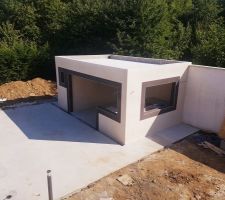 Facade pool house terminée