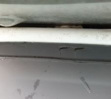 Accros sur le liner faits lors de la repose.