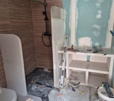 Avancement salle de douches
