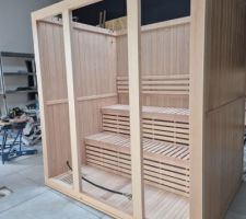 Montage du sauna avant la pose dfinitive
