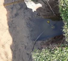Terrassement termin mais remonteee d'eau