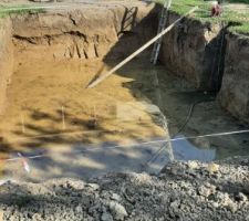 Terrassement termin mais remonteee d'eau
