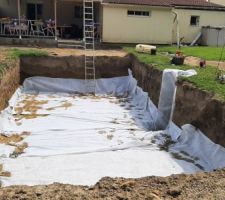 Pose du geotextile