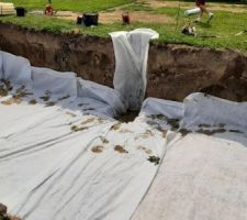 Pose du geotextile