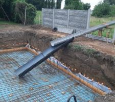 Mise en place des gouttire  beton.