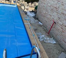 Escalier et on continue la terrasse