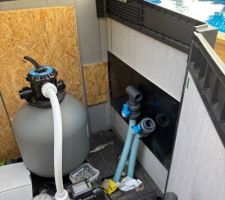 Pose de la pompe et du filtre