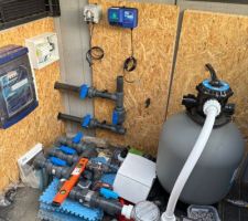 Pose de la pompe et du filtre