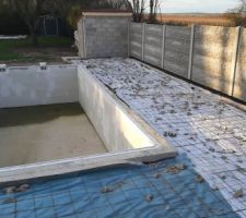 Pr�paration et ferraillage de la terrasse