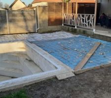 Pr�paration et ferraillage de la terrasse