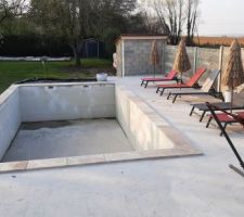 Margelles pos�es et am�nagement