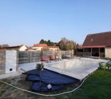 Margelles pos�es et am�nagement