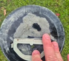 Dessus de la cartouche avec la marque