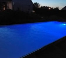 Premier remplissage termin�, il commence a faire nuit c'est le moment de tester le projecteur