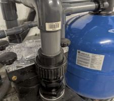 Raccord de la nouvelle pompe