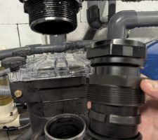 Raccord de la nouvelle pompe